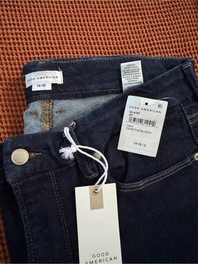 Good American Always Fits Good Legs Jeans 14-18 Dark Blue NWT